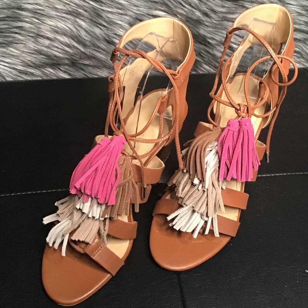 Marc Fisher "Playful2" Stacked Heel Sandals 7M